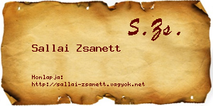Sallai Zsanett névjegykártya